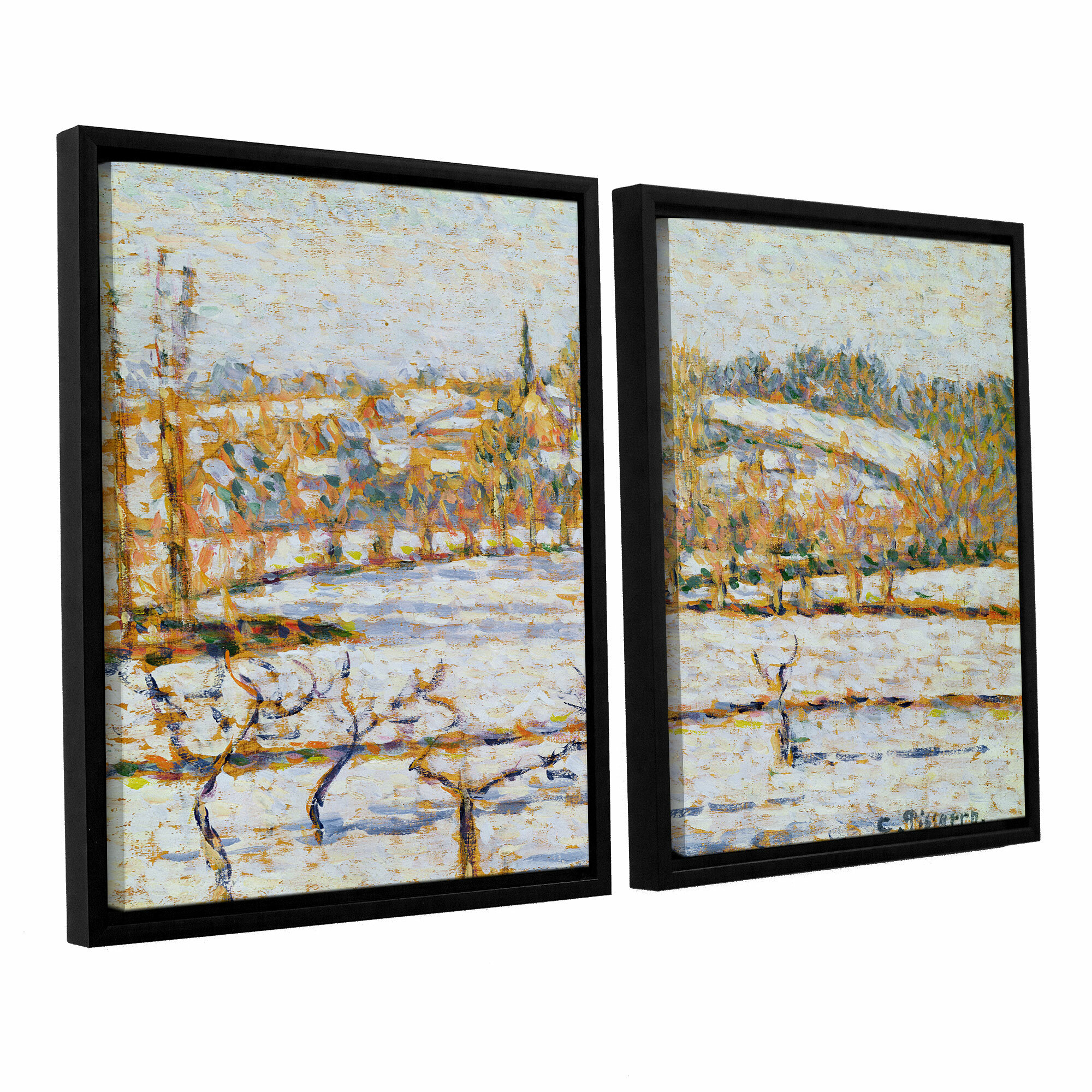 Lark Manor Miko Effect Of Snow At Eragny 1886 2 Piece Framed